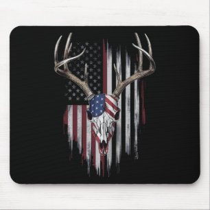 Whitetail Hjort Hunter American Flagga Usa Design  Musmatta