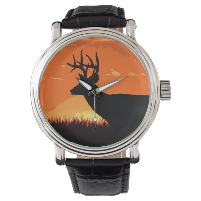Whitetail Hjort Hunting Armbandsur (Framsida)