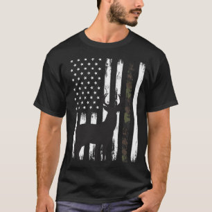 Whitetail Hjort Hunting Buck Camo American F T Shirt