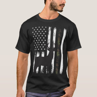Whitetail Hjort Hunting Buck Camo American F T Shirt