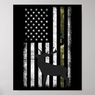 Whitetail Hjort Hunting Elk Buck Camo Americ Poster