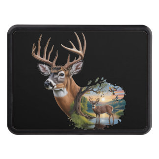 Whitetail Hjort Hunting Hitch Cover, Anka Hunting Dragkroksskydd