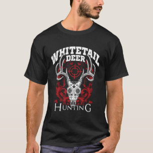 Whitetail Hjort Hunting Sugar Skull Buck Hunter Gi T Shirt