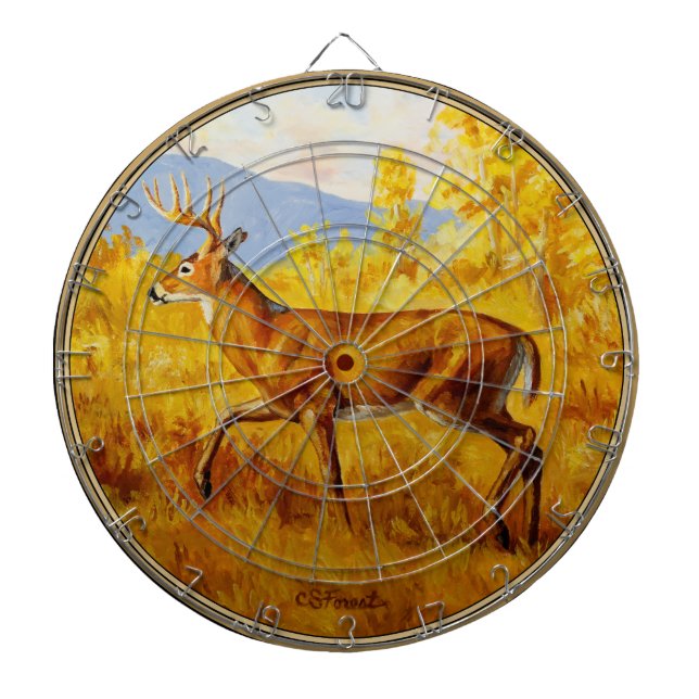 Whitetail Hjort i Aspen-skogen i höst Piltavla (Framsidan)