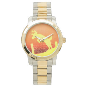 Whitetail Hjort Jumping Fence Armbandsur