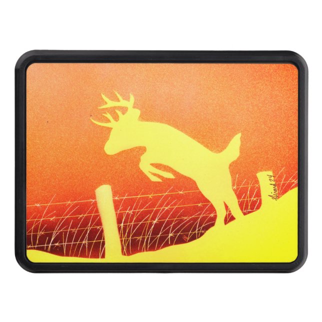 Whitetail Hjort Jumping Fence Dragkroksskydd (Framsidan)