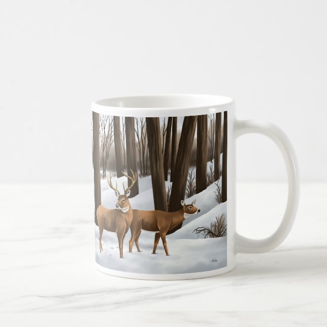 Whitetail Hjort Kaffemugg (Höger)