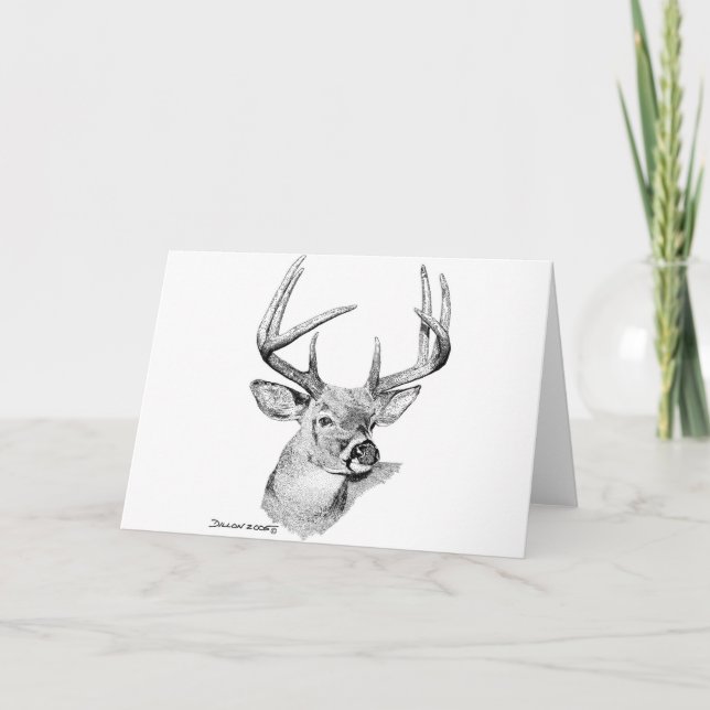 Whitetail Hjort Kort (Framsida)