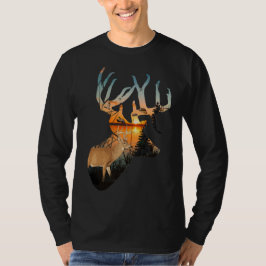 Whitetail Hjort Långärmad Shirt, Hjort Hunting T Shirt