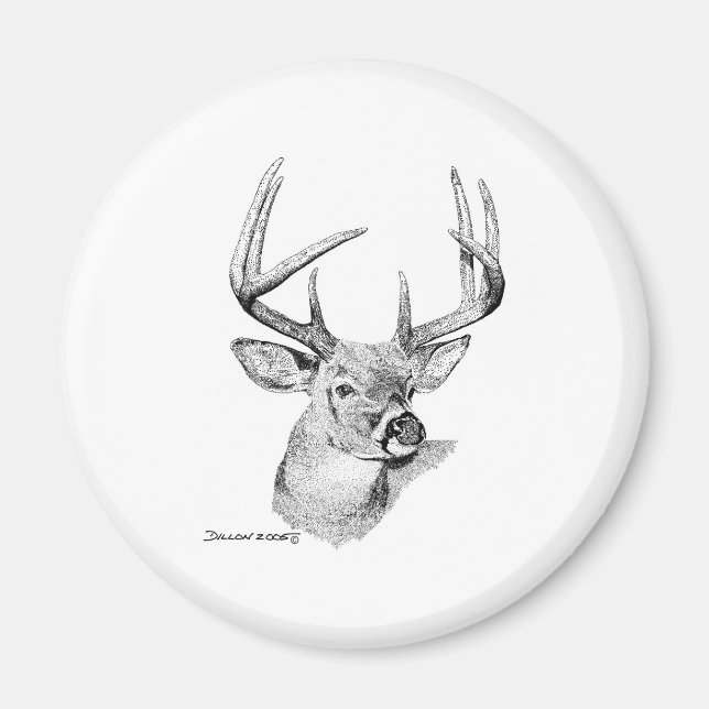 Whitetail Hjort Magnet (Framsidan)
