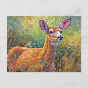Whitetail Hjort Mosaic Vykort