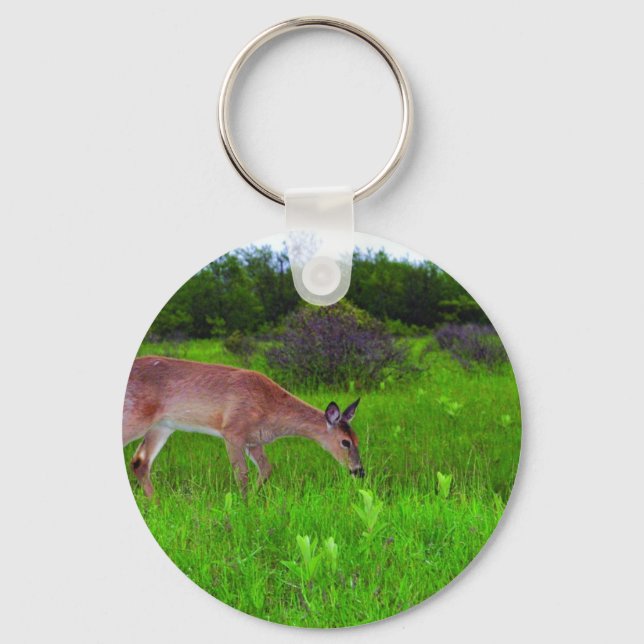 Whitetail Hjort Nyckelring (Framsida)