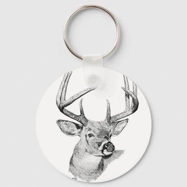 Whitetail Hjort Nyckelring (Framsida)