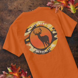 Whitetail Hjort och Camo Round Design Design Desig T Shirt