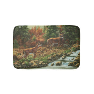 Whitetail Hjort och Waterfall Badrumsmatta