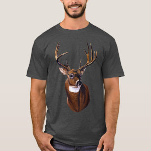 Whitetail Hjort Porträtt Antlers Wildlife Gift T Shirt