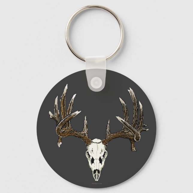 Whitetail hjort skalle 1 nyckelring (Framsida)