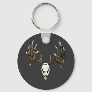 Whitetail hjort skalle 1 nyckelring