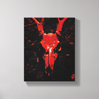 Whitetail Hjort Skull Canvastryck