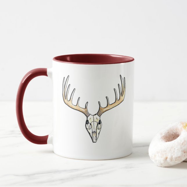 Whitetail Hjort Stag Large Antlers Mugg (Med munk)