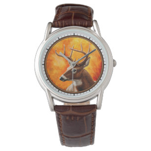 Whitetail Hjort Trophy Buck Head Armbandsur