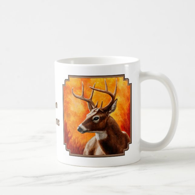 Whitetail Hjort Trophy Buck Head Kaffemugg (Höger)