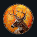 Whitetail Hjort Trophy Buck Head Piltavla<br><div class="desc">Porträtt av en sport-troféer för "whitetail buck",  omgiven av den gyllene glöden på hösten. Realistiskt konstnärligt verk skapat från en ursprunglig oljemålning av konstnären Crista Forest.</div>