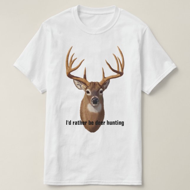 Whitetail Hjort Trophy Buck Head T Shirt (Design framsida)