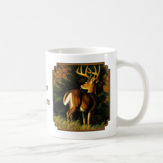 Whitetail Hjort Trophy Buck Hunting Kaffemugg (Höger)