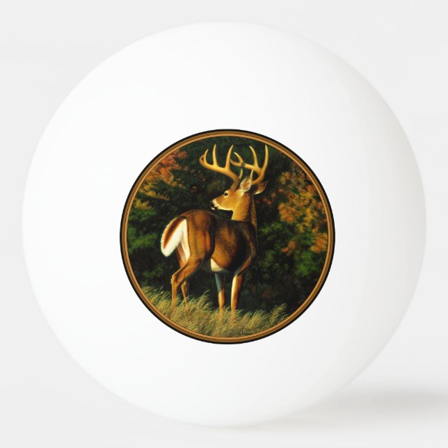 Whitetail Hjort Trophy Buck Hunting Pingisboll (Framsidan)
