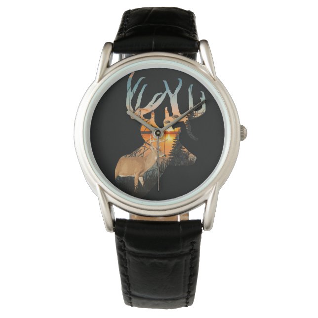 Whitetail Hjort Watch, Hjort Hunting Armbandsur (Framsida)