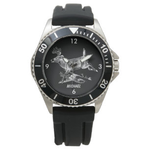 Whitetailbock med den stora kuggen armbandsur