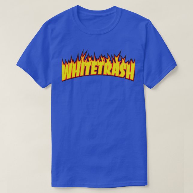 Whitetrash Skateboarding humor amp Thrasher roligt T Shirt (Design framsida)