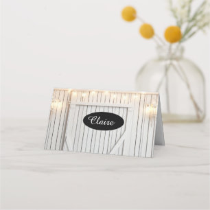 Whitewash Farmhouse Ljus Bord Place Card Placeringskort