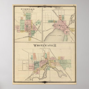 Whitewater, Elkhorn och Geneva Poster