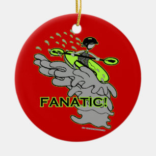 Whitewater Fanatic! Julgransprydnad Keramik