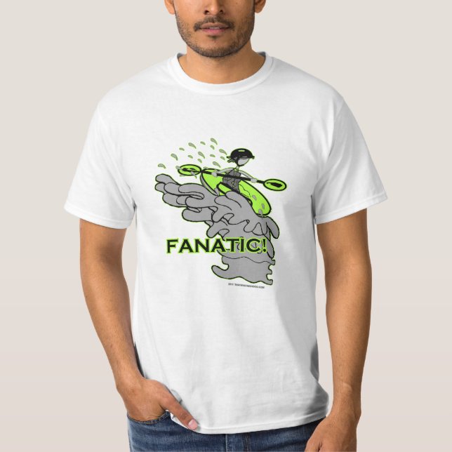 Whitewater fanatiker! t shirt (Framsida)