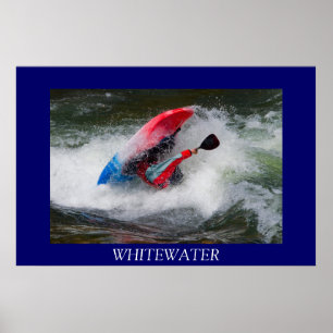 Whitewater kajakaffisch poster