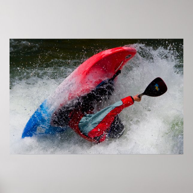 Whitewater Kayak Photo Poster (Framsidan)