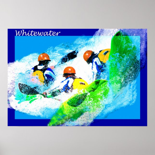 Whitewater Kayak Poster (Framsidan)