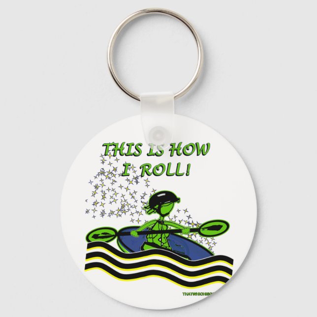 Whitewater Kayak Roll Nyckelring (Framsida)