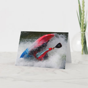 Whitewater Kayaking Greeting Card Kort