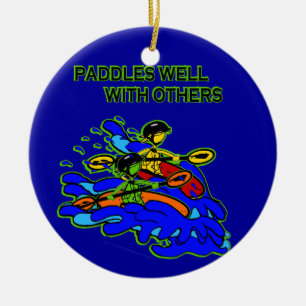 Whitewater Paddles bra med andra Julgransprydnad Keramik