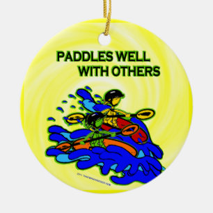 Whitewater Paddles bra med andra Julgransprydnad Keramik