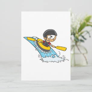 Whitewater Raiting Äventyr med Skrämt Boy Inbjudningar