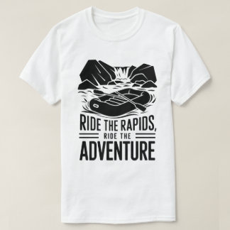 Whitewater Raiting Äventyr Silhouette Design T Shirt
