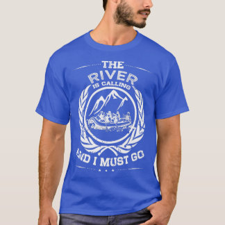 Whitewater Raiting Distress River Raft T Shirt