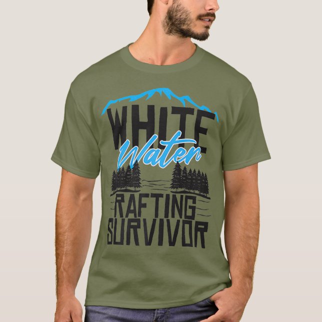 Whitewater Raiting Survivor Funny Första gången T Shirt (Framsida)