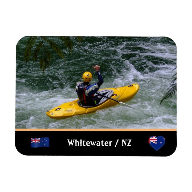 Whitewater, Rapids & River Adrenaline/Nya Zeeland Magnet (Horisontell)