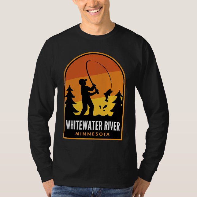 Whitewater River Minnesota Fishing T Shirt (Framsida)
